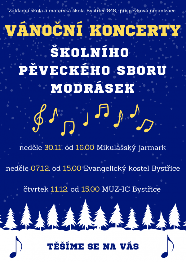 Srdečné pozvání na Vánoční koncerty 2025